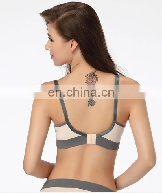 New design no steel ring yoga bra top with removable pads, women sport bra