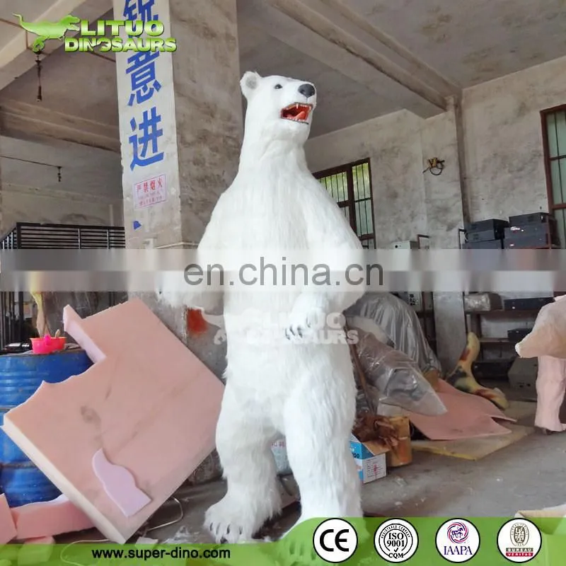 Arctic Theme Mini Golf Decor Life Size Animal Animatronic Polar Bear
