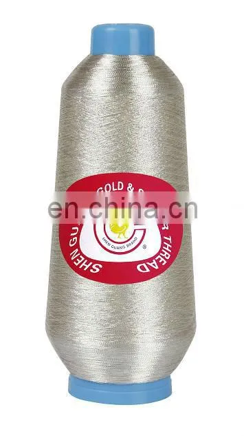 Pure silver metallic thread for garment
