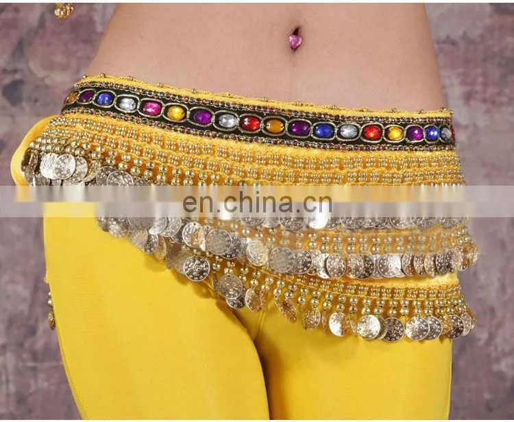 Cheap 248 and 338 coins Belly dance silver coins hip scarf Y-2035#