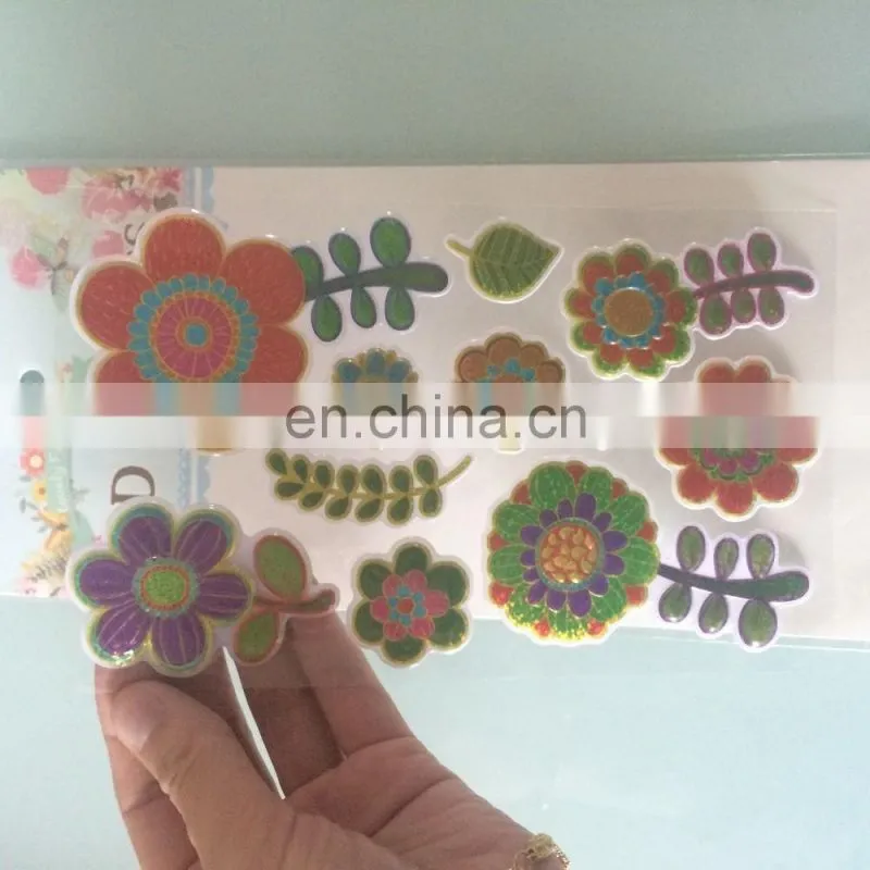 deocrative promotional colorful cheap custom make glitter sticker