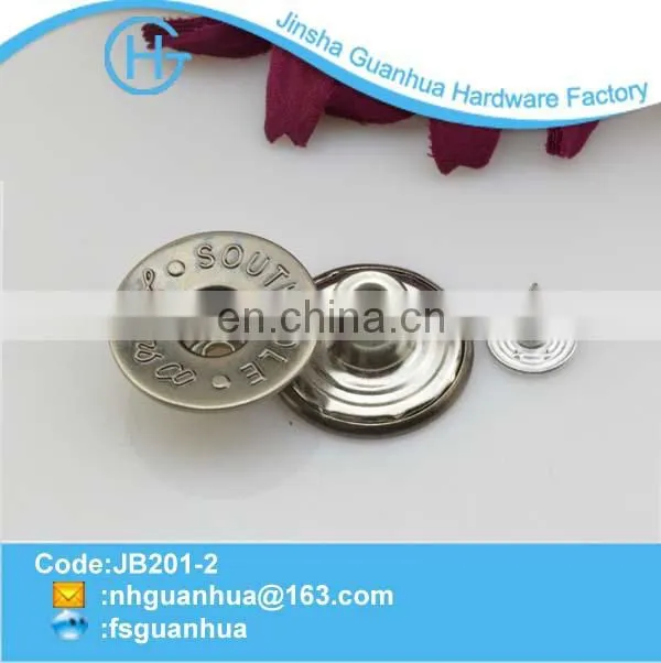 Wholesale western fashion metal button custom