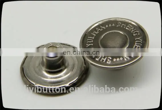 classic antique copper tin screw back button with high quality, custom logo metal button for jeans