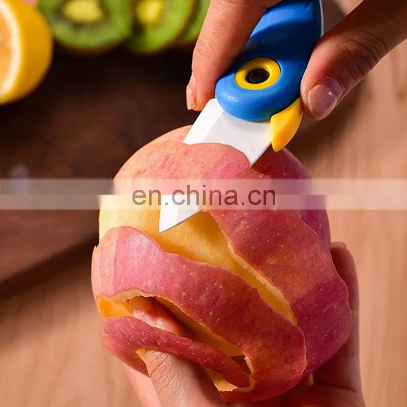 Wholesale Bird Shaped Creative Kitchen Gadgets Bird Kitchen Ceramic knife Food Fruit Vegetable Gadgets