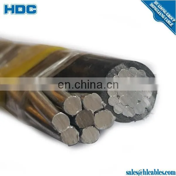 LV Aerial Bundled Conductor NFA2X-T Overhead Cable 0.6/1kv All Aluminum conductor XLPE insulated alloy messenger 16 -120mm2