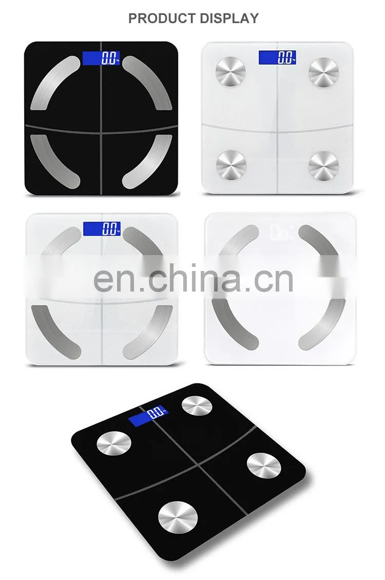 CE Certified Blue Tooth BMI And Body Fat Scale Machine Smart Body Fat Analysis Electronic Weighing Scale
