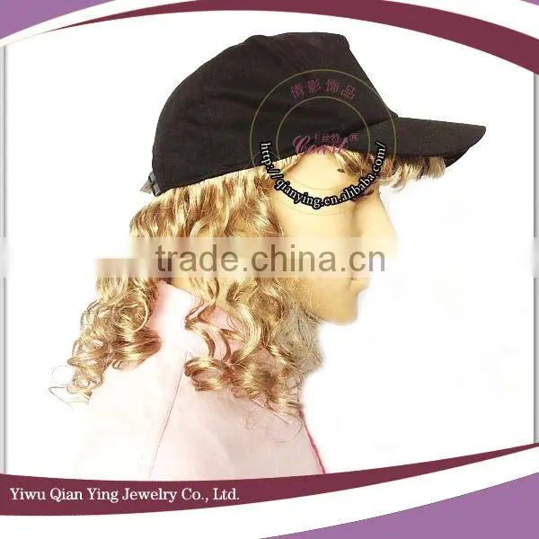 mens black baseball cap wigs caps men wig