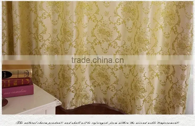 Hot selling jacquard fabric window curtain/curtain rod/curtain track for home/hotel