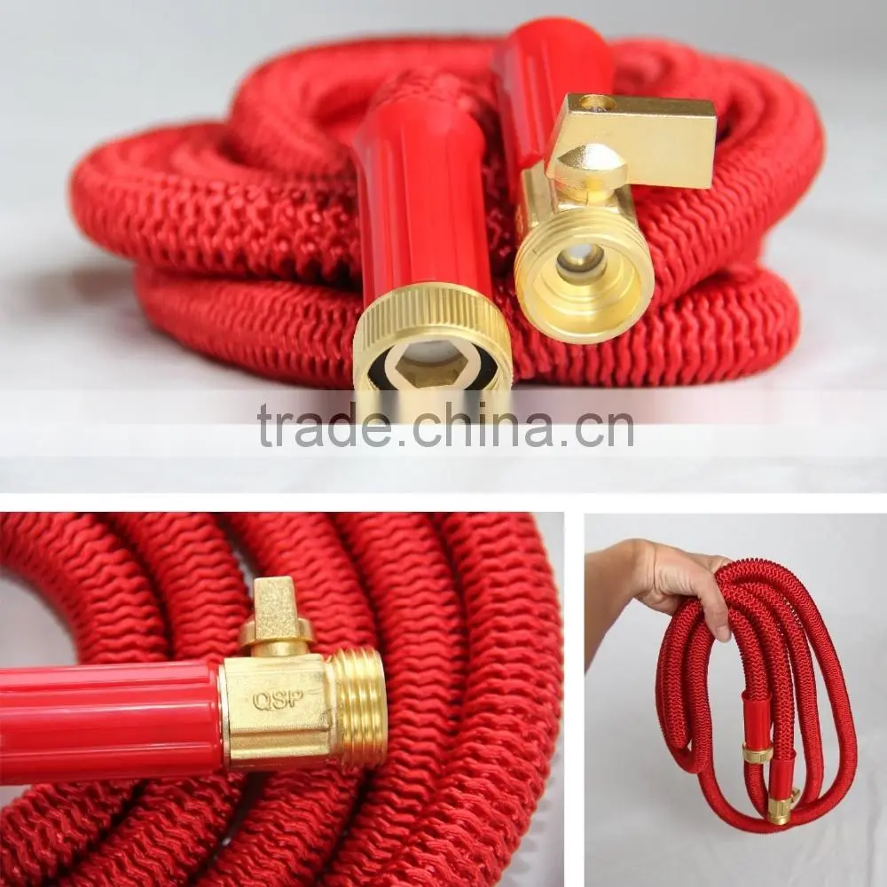 Best 25' Expanding Hose, Strongest Expandable Garden Hose on the Planet. Solid Brass Ends, Double Latex Core,