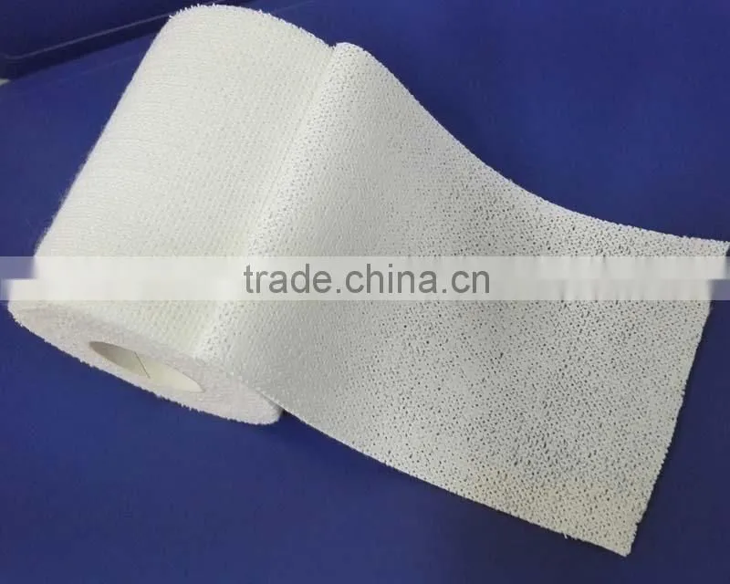 Cutted edge White and Tan color Cotton Elastic Adhesive Bandages with CE,ISO FDA