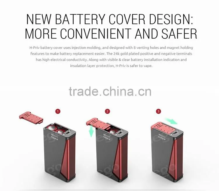 Good price Triangle Design Smok H-PRIV 220W TC Mod Fit for Micro TFV4 Tank Black Silver White Color Smok H-PRIV Kit