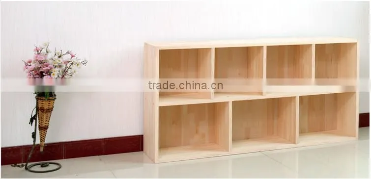 Customize 100% Solid wood luggage carrier/pine wood display book shelf