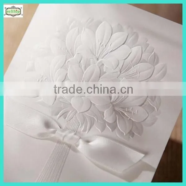 2014 hot sale paper blank wedding invitation cards