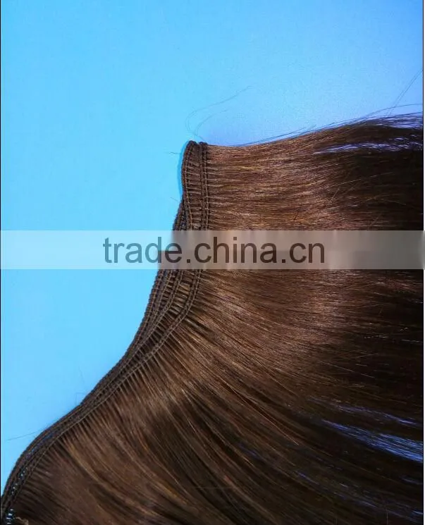 Top quality Brazilian / Russian hair handtied hair weft human virgin hair