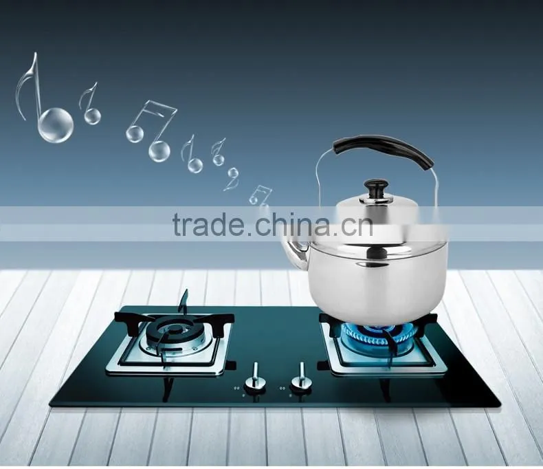 Kitchen ware stainless steel silver whistle kettle 4L