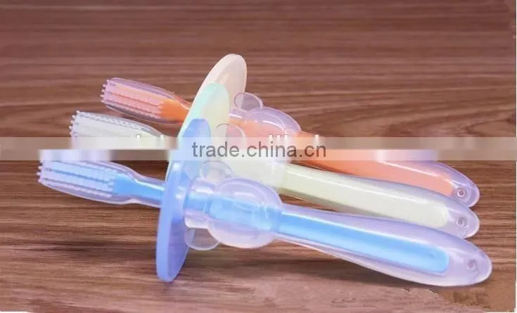 Wholesale FDA&LFGB Silicone Baby Bendable Training Toothbrush