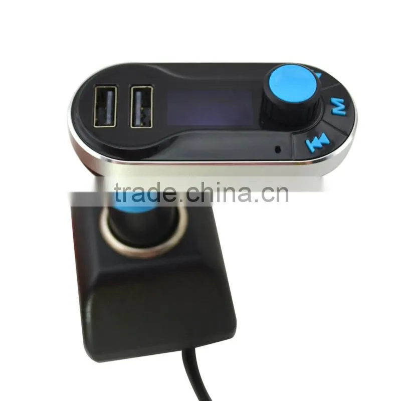 Fashionable FM transmitter with 2.1A car charger, radio am fm, supports MP3/WMA format