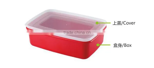 D569 Square Food Grade Plastic Food Container Set Melamine Food Container Kitchen Ware Lage 1.2L Medium 1.1L Small 0.5L