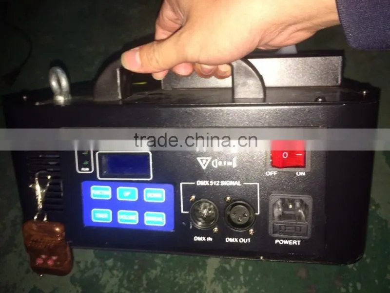 stage led fog machine 1500w led smoke dmx512 disco fog up / vertical direction possible RGB colorful effect