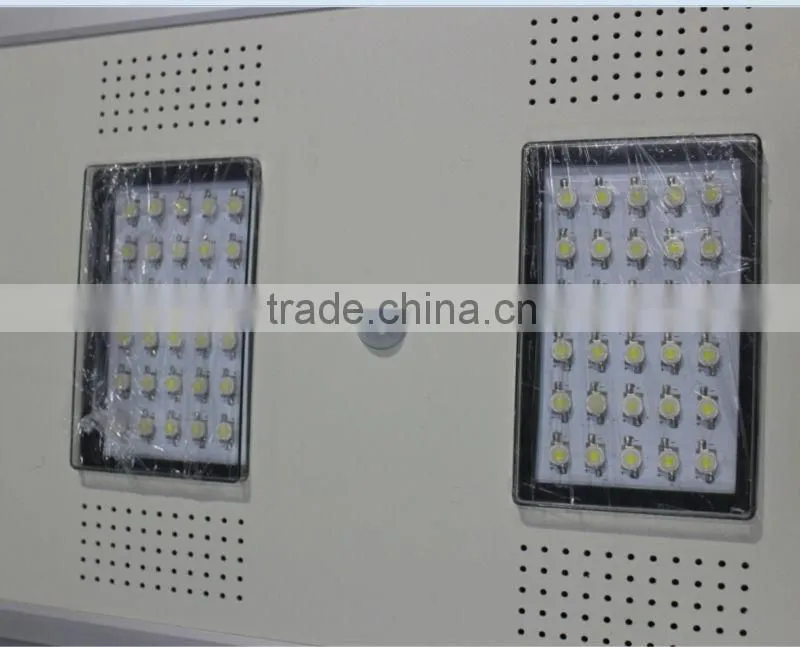 60W bridgelux chip led and high quality monocrystalline silicon import from usa all in one solar street light