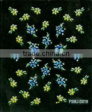 different shape and color stickers nail art