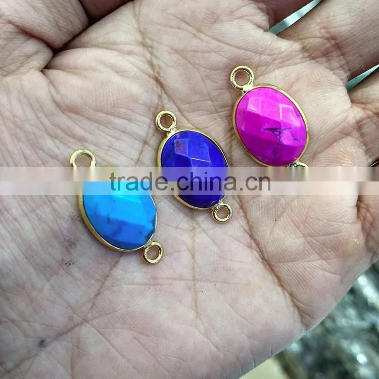 JF8602 colourful gold plated turquoise connectors
