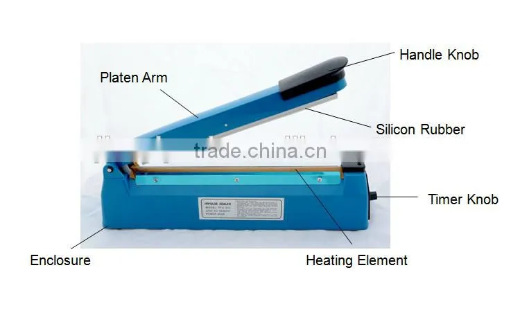 High quality plastic bag sealer model SF300P for home use or small shop