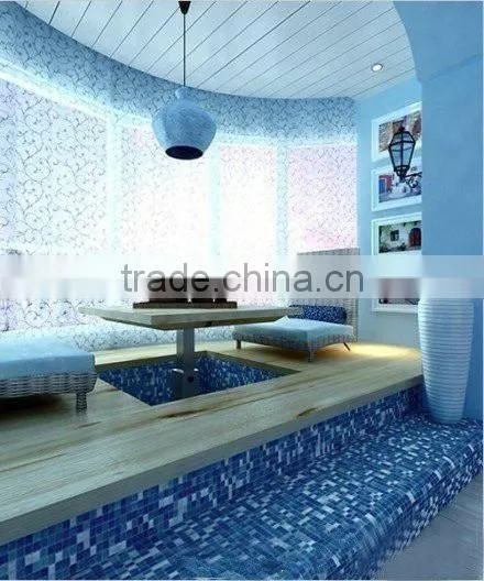 blue color glass mosaic tile