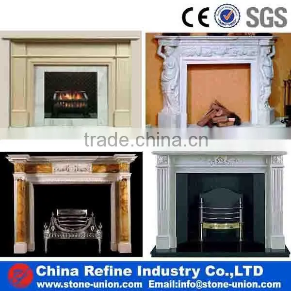 Golden freestanding fireplace