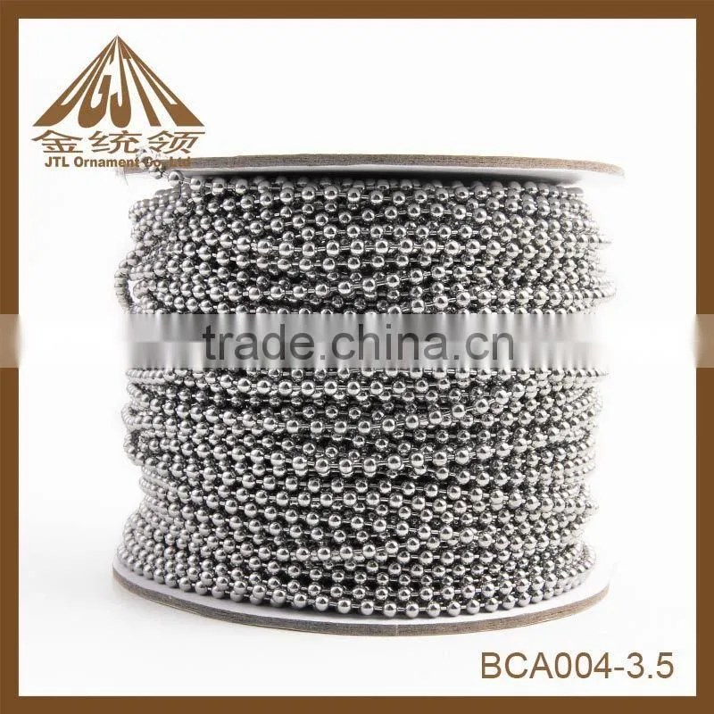 high quality nice silver color metal round ball chain