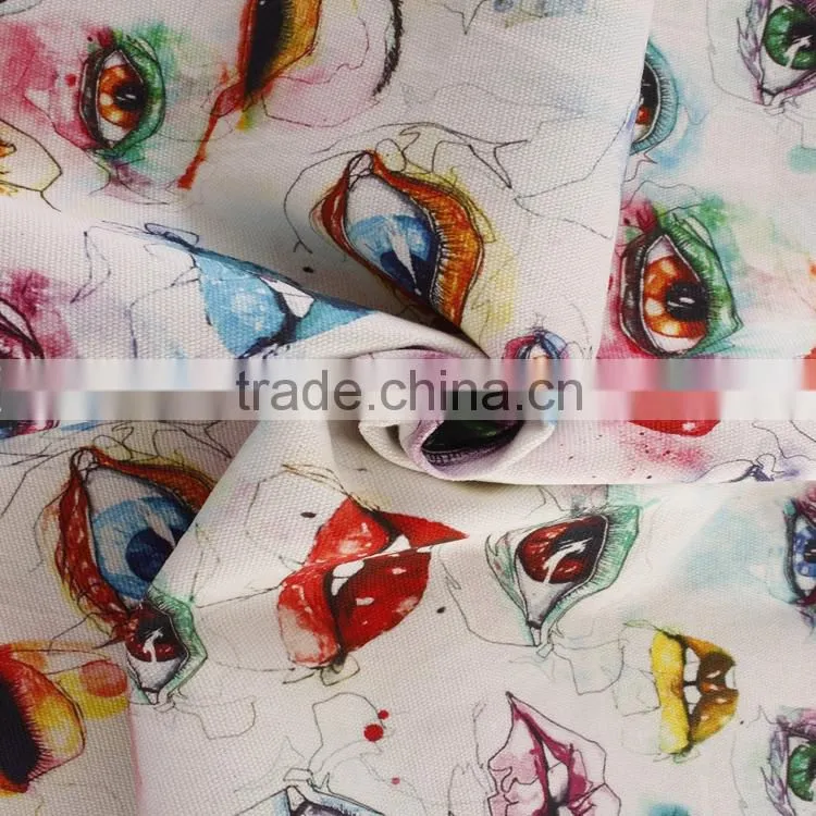 New product of digital printed woven textile canvas 100% cotton fabric printing