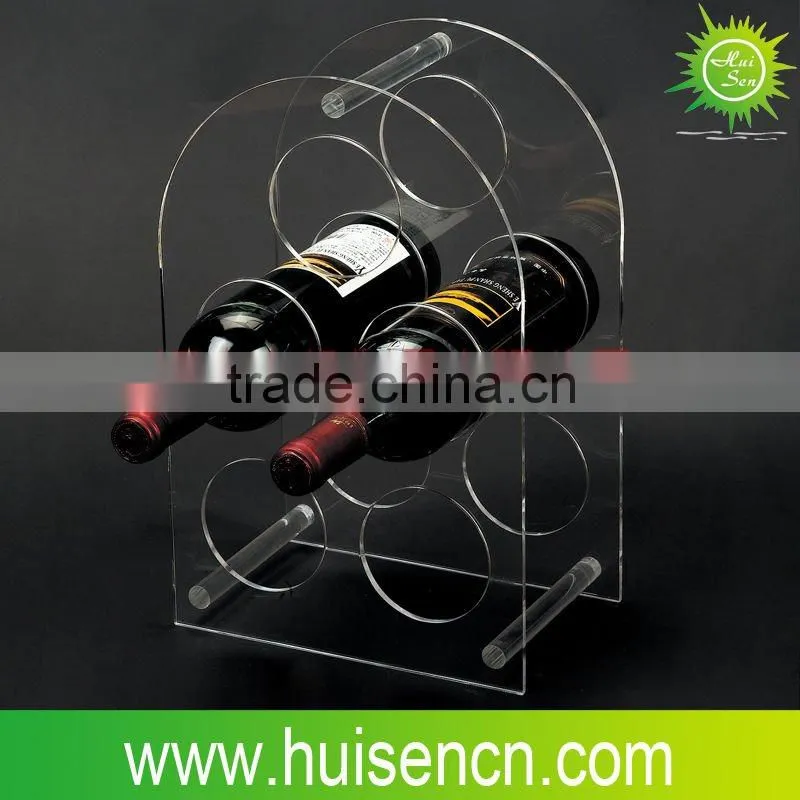 Transparent acrylic wine display stand,wine display holder