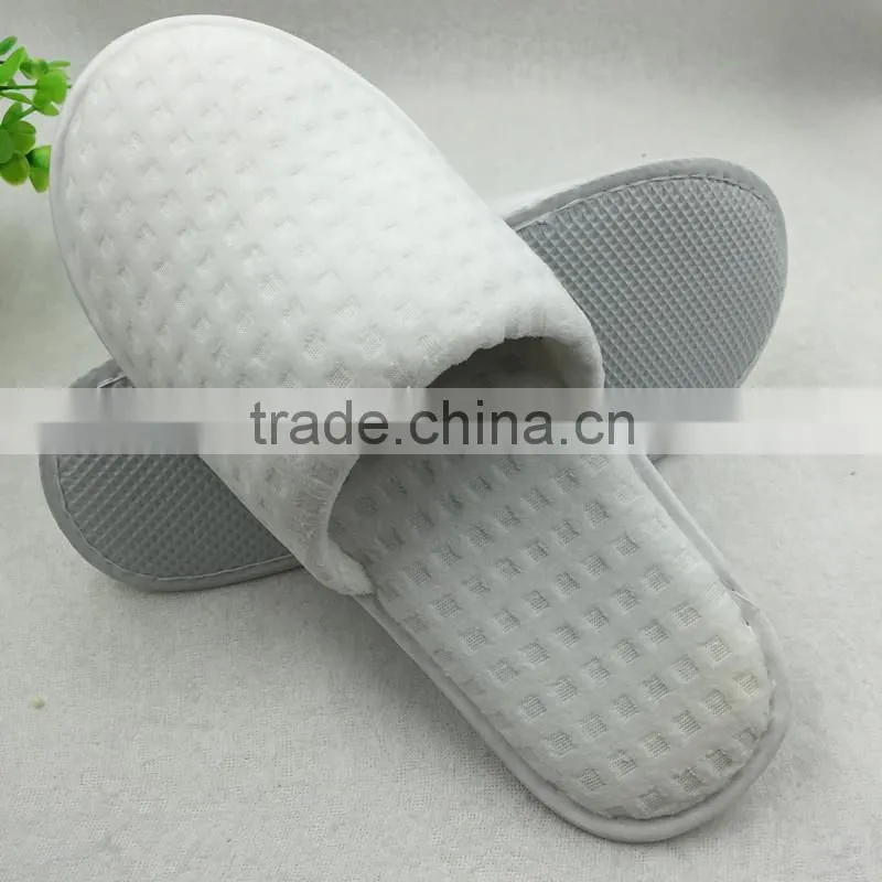 High quality cotton waffle slippers for 5 star hotel