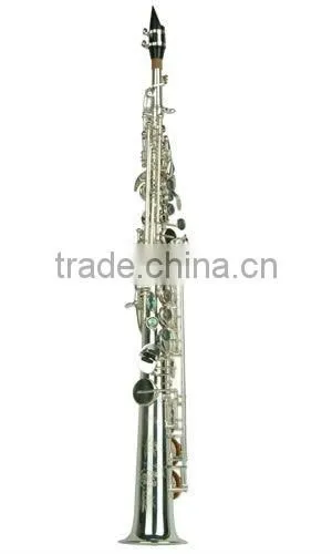 High grade soprano saxophone, silver plated