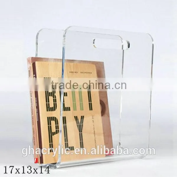Eco-friendly New design Acrylic magazine rack,customized acrylic Magazine Rack