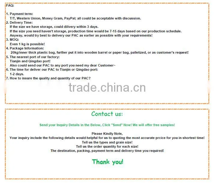 25%-30% PAC for water treatment