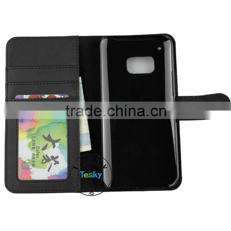 PU+PC Hybrid Phone Flip Cover Case For HTC One M9 Wallet Leather Case With Stand And ID Holder