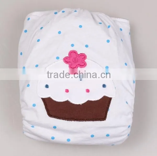 Cotton Embroidered Charocal Cloth Diaper