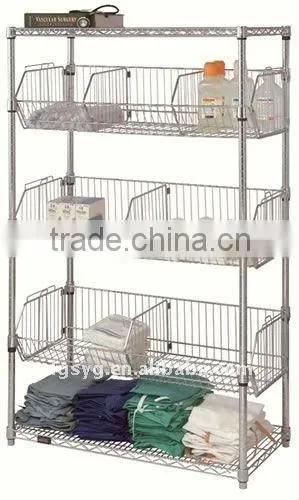 Chrome Wire Basket Units Used in Supermarket-12 years Professional Manufacturer