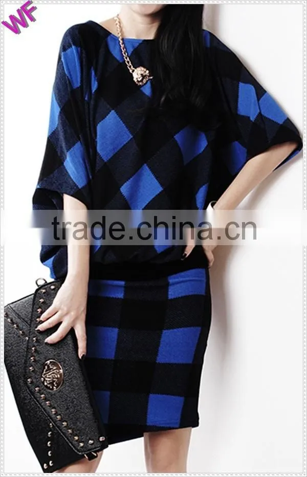 China Casual Hot Girls's Dress Batwing Sleeve Dress