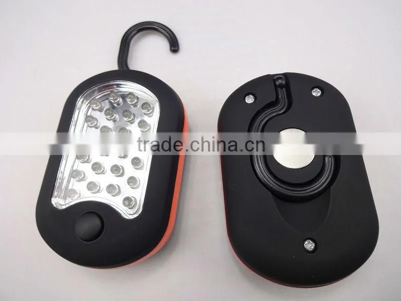 HJ-4004 24+3 LED plastic hook light flashlight /27 LED ABS work light hanging lamp