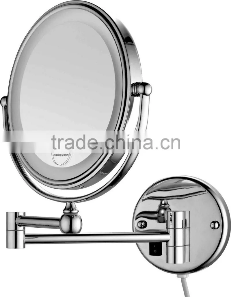2014 new design bathroom bath double side make up mirror table mirror for shower