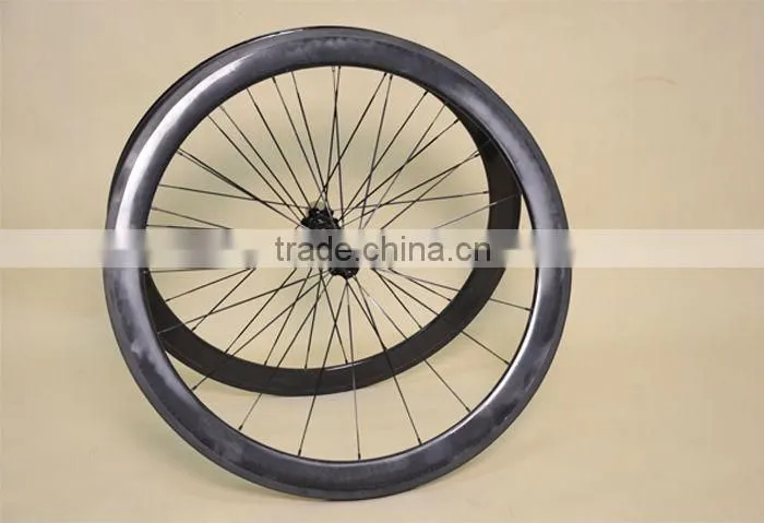 700c carbon fiber bike wheels; carbon disc wheel clincher, 50cm carbon wheels