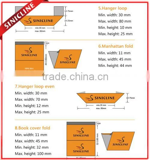 Sinicline high quality custom cloth lables printed labels for apparel