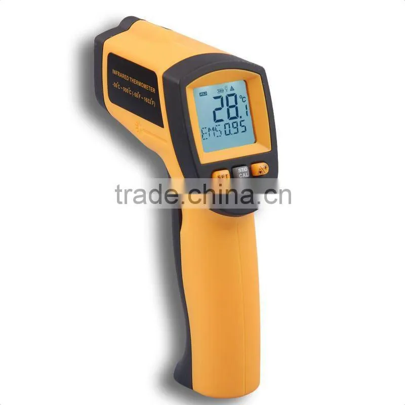 12:1 Non-contact Pyrometer -50~900 C -58~1652 F 0.1~1EM IR Infrared Thermometer