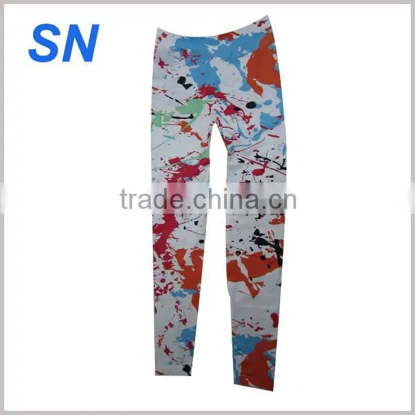 Fashion Hot Women 's High Elastic Printed Fancy Leggings For Women Cheap price Stretch Pants