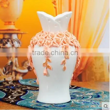 hand painted rose flower wedding vases wholesale for home deco
