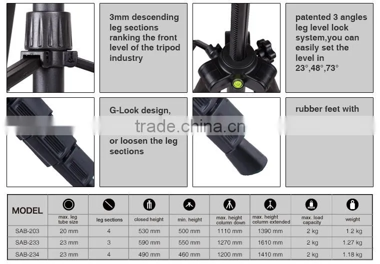 Best selling professional tripod camera tripod