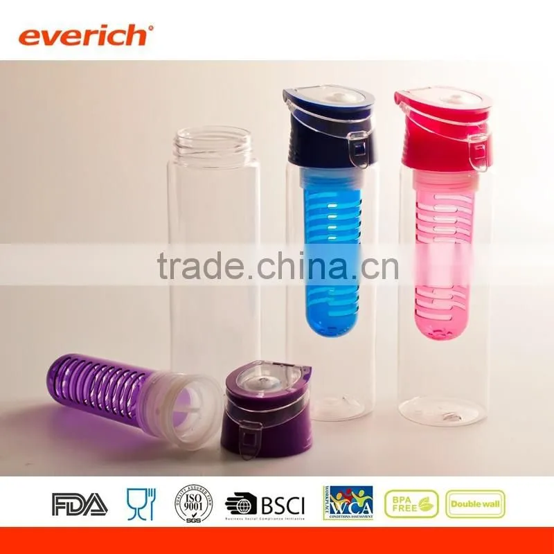 New products 2016 fruit water bottle / plastic drink sports bottle / water bottle fruit infuser