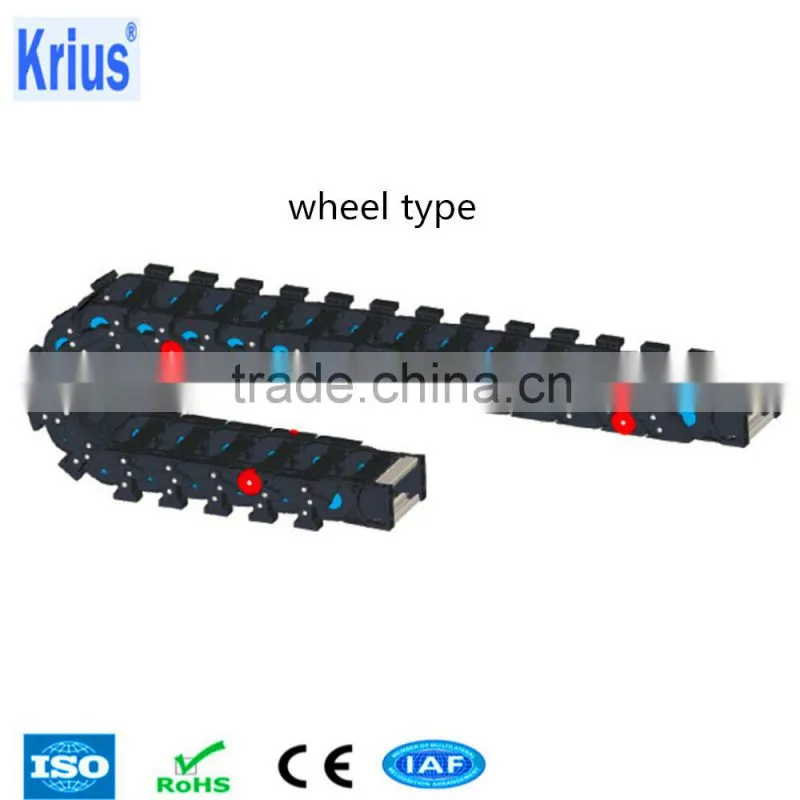 totally enclosed plastic supply chain for machine